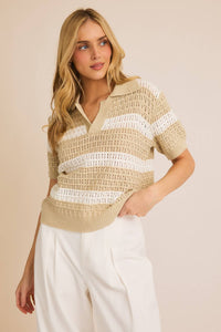 Sara Collared Knit Top