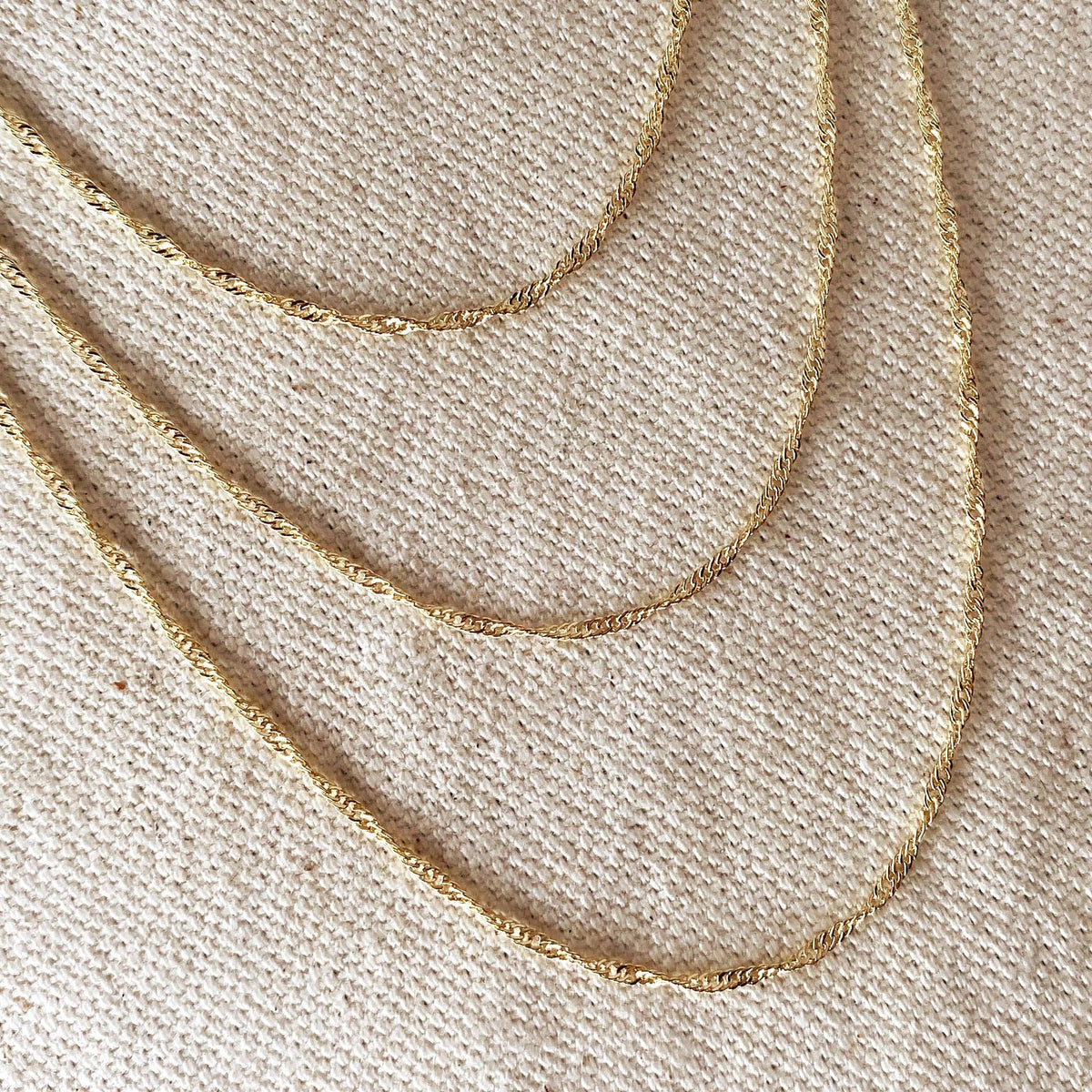 Singapore Necklace Gold Filled