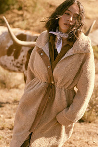 Shearling Knee-Length Coat