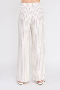 Brady Striped Elastic Tie Waist Pants