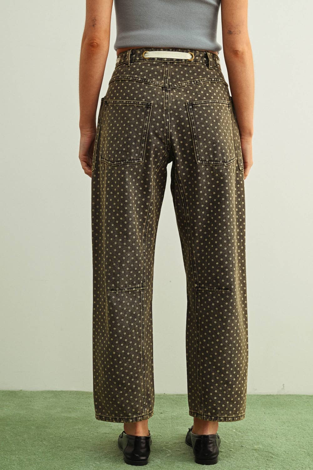 Bailey Polka Dot Barrel Jeans