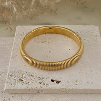 Stretch Bangle Bracelet Gold Plated