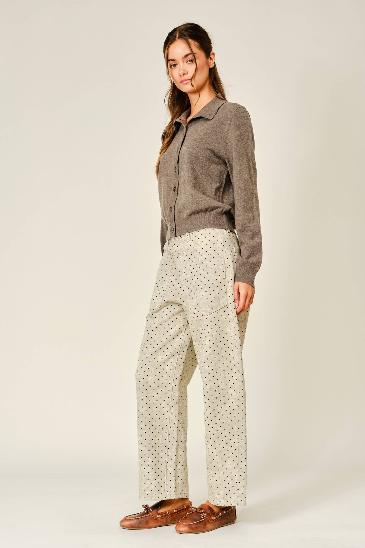 Polka Dot Barrel Pants