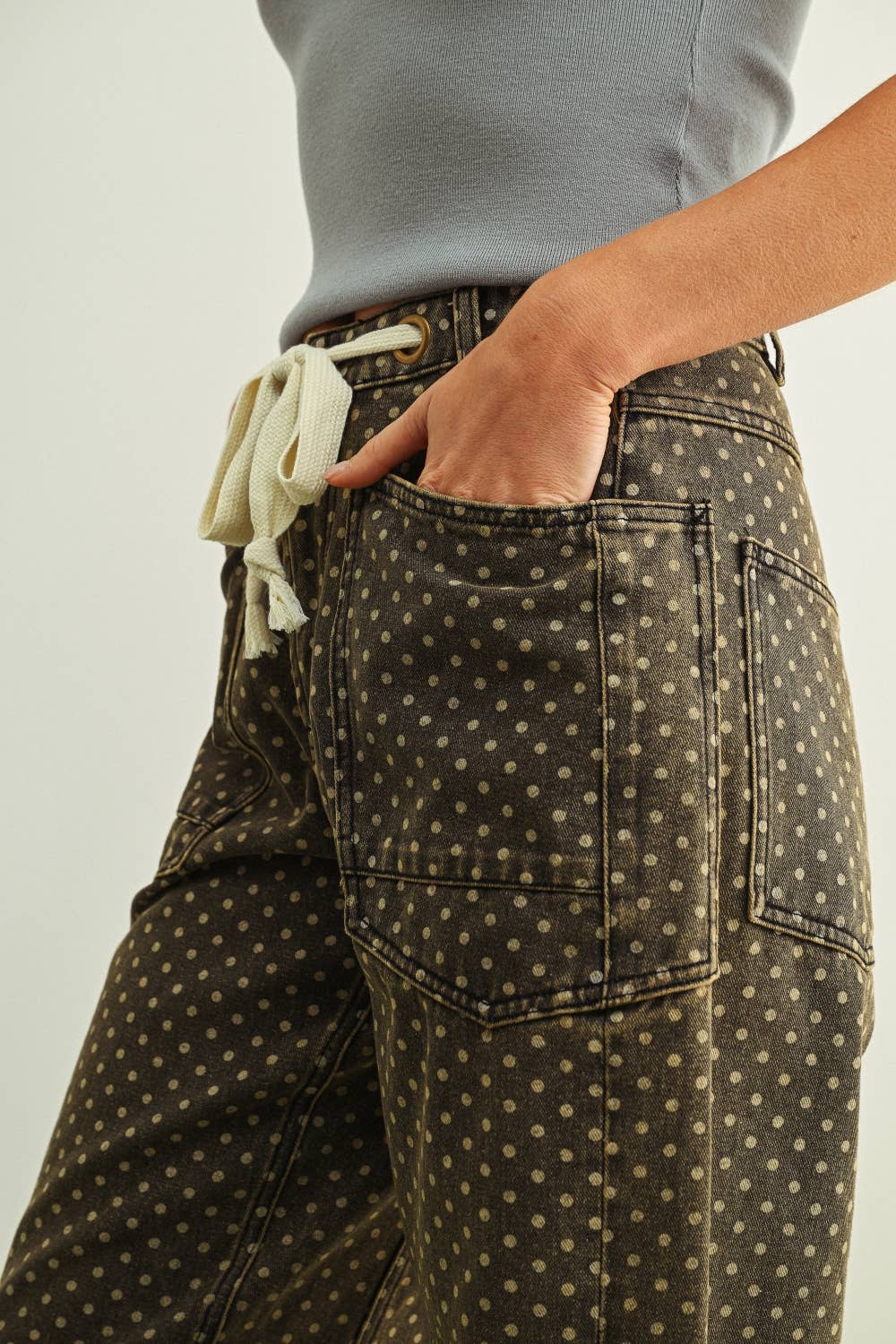 Bailey Polka Dot Barrel Jeans