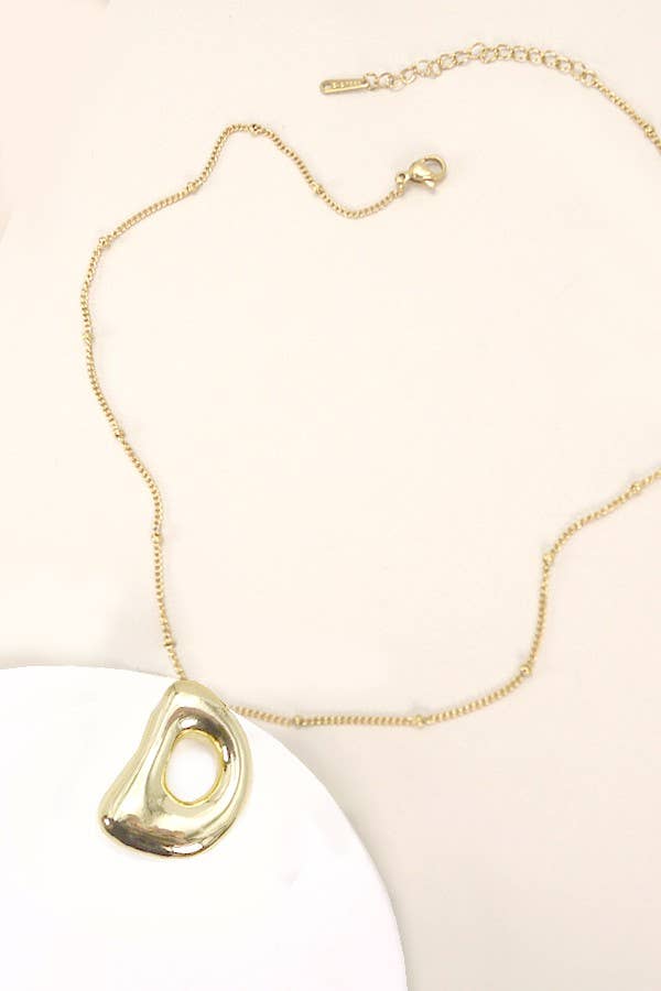 Bubble Initial Necklace