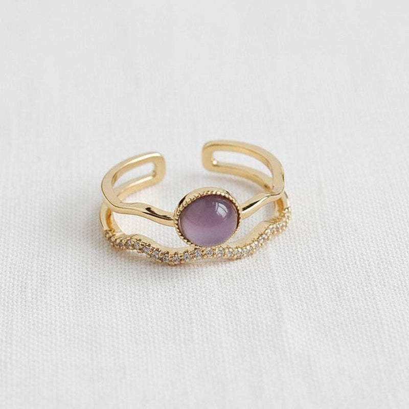 Purple Cat's Eye Ring