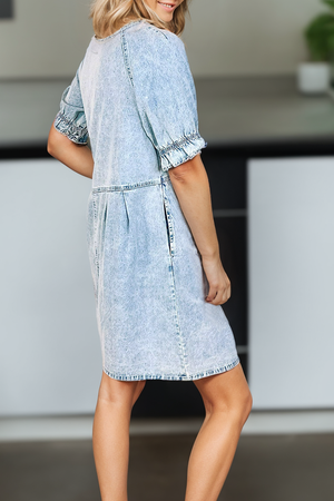 Tara Buttoned Denim Dress