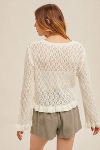 Brooke Ruffle Knit Sweater