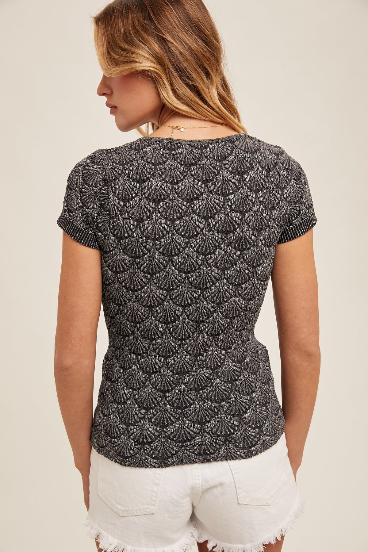 Zoey Seamless Jacquard Top