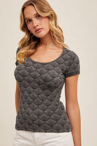 Zoey Seamless Jacquard Top