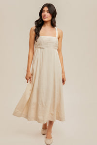 Bella Linen Midi Dress