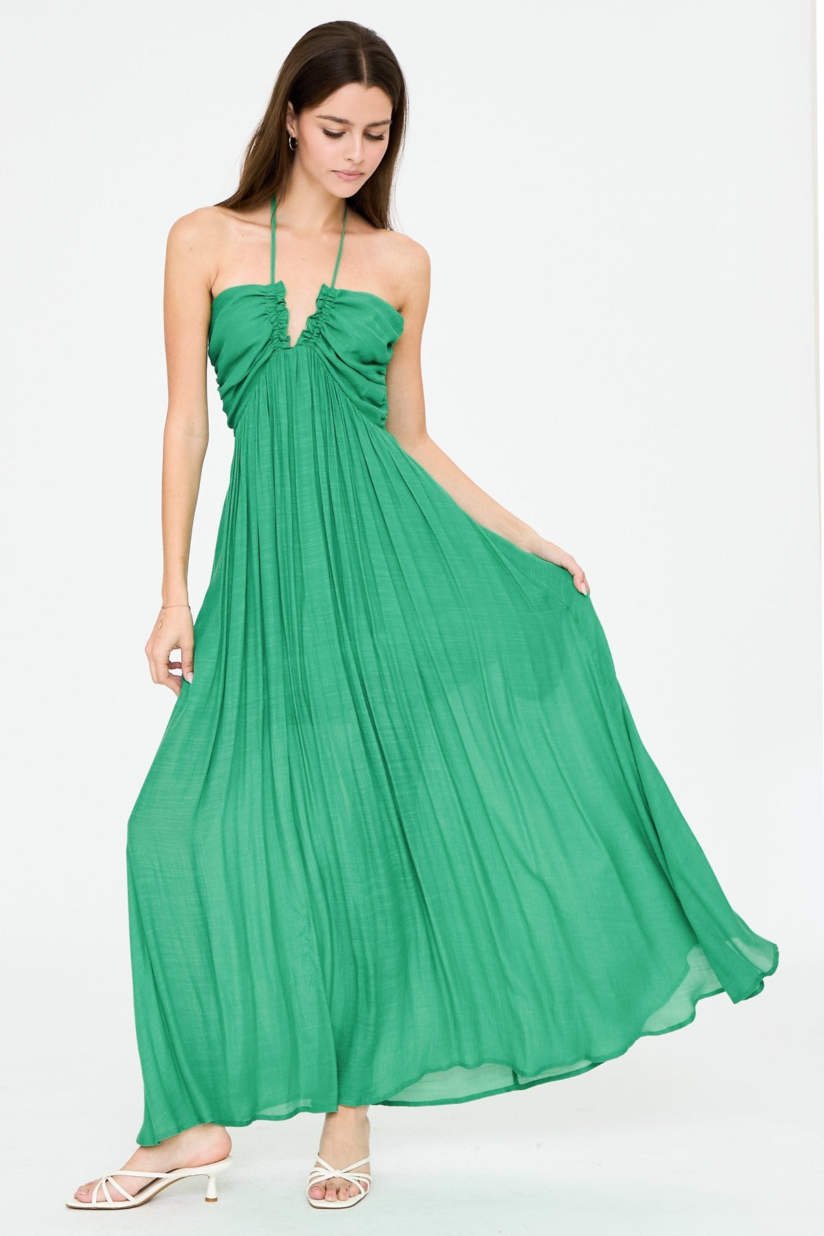 Ollie Halter Neck Maxi Dress