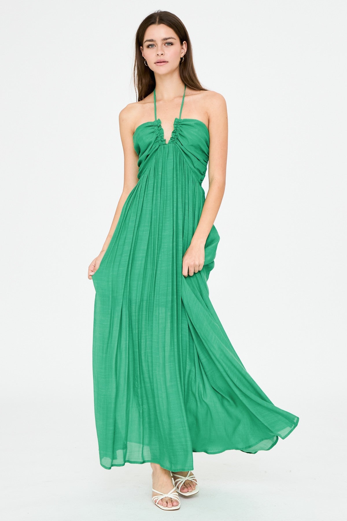 Ollie Halter Neck Maxi Dress