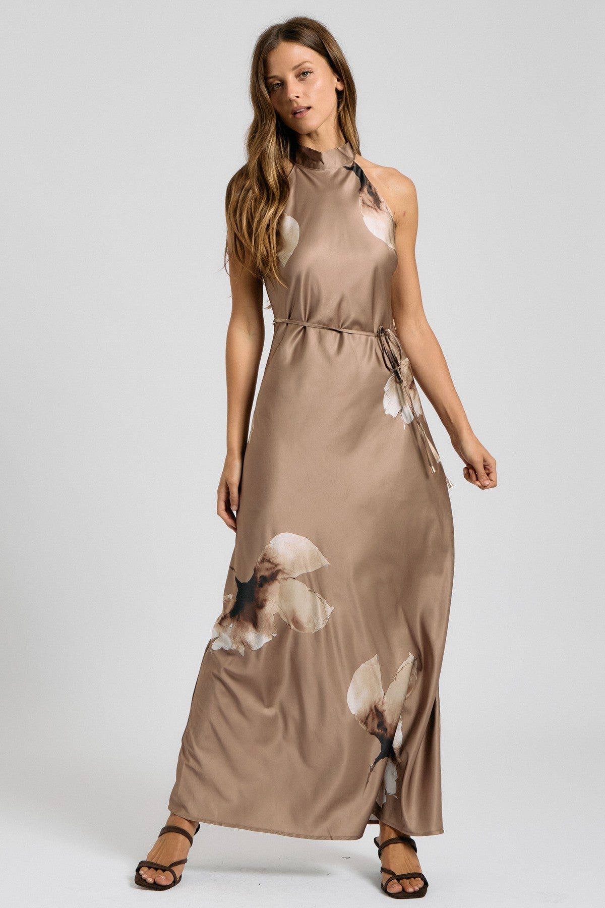 Floral Halter Maxi Dress