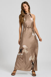 Floral Halter Maxi Dress