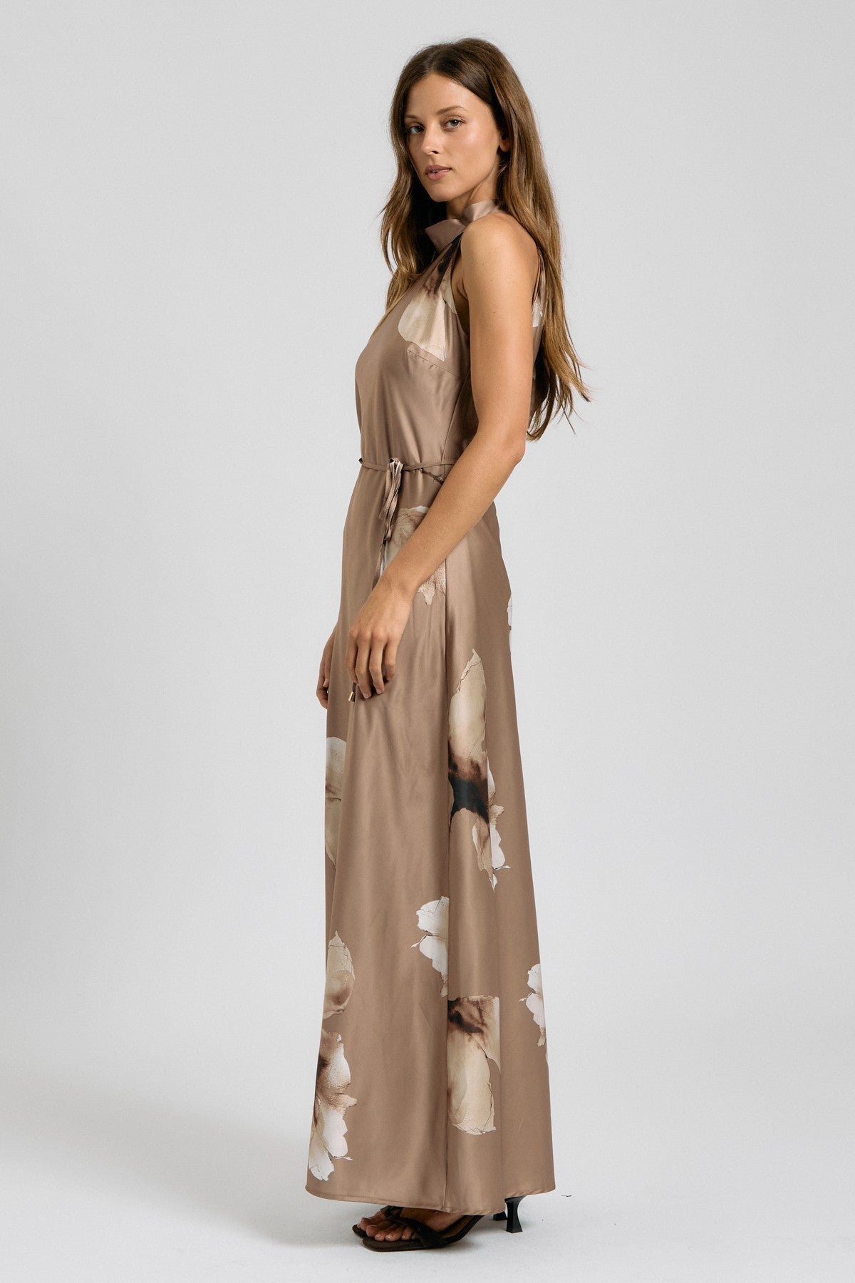 Floral Halter Maxi Dress