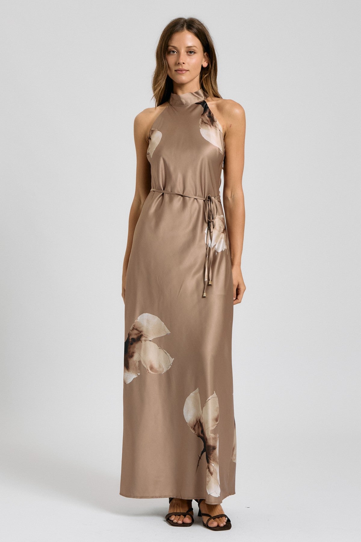 Floral Halter Maxi Dress