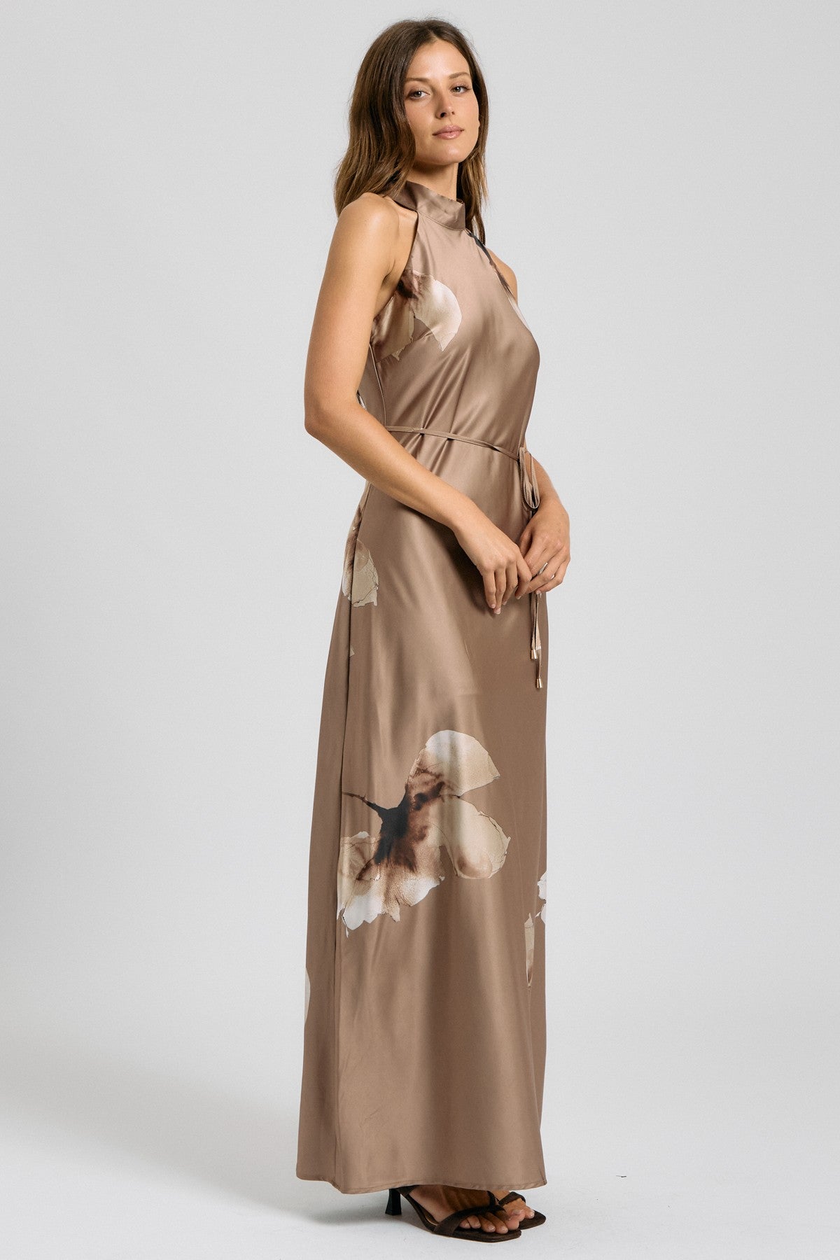 Floral Halter Maxi Dress