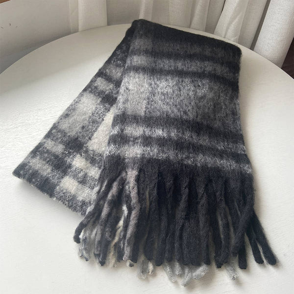 French Retro Plaid Scarf