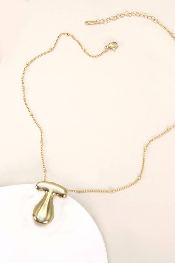 Bubble Initial Necklace