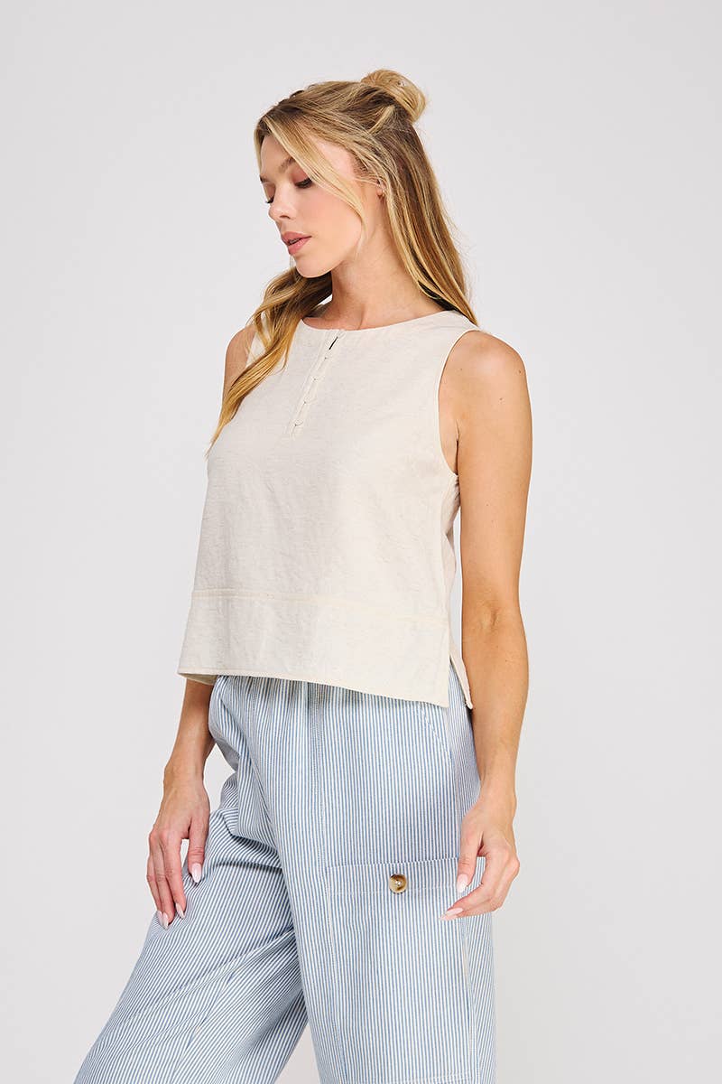 Abi Linen Tank Top