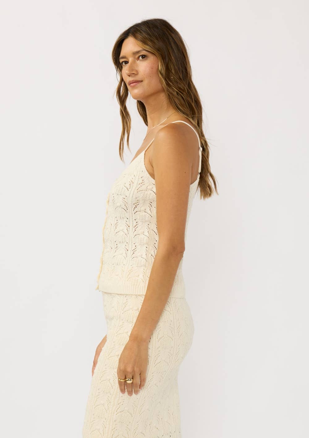 Georgia Pointelle Sweater Tank