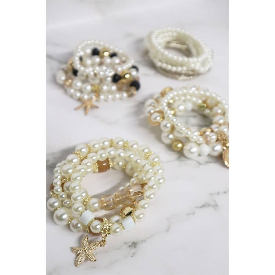 Pearl Stackable Beaded Bracelet