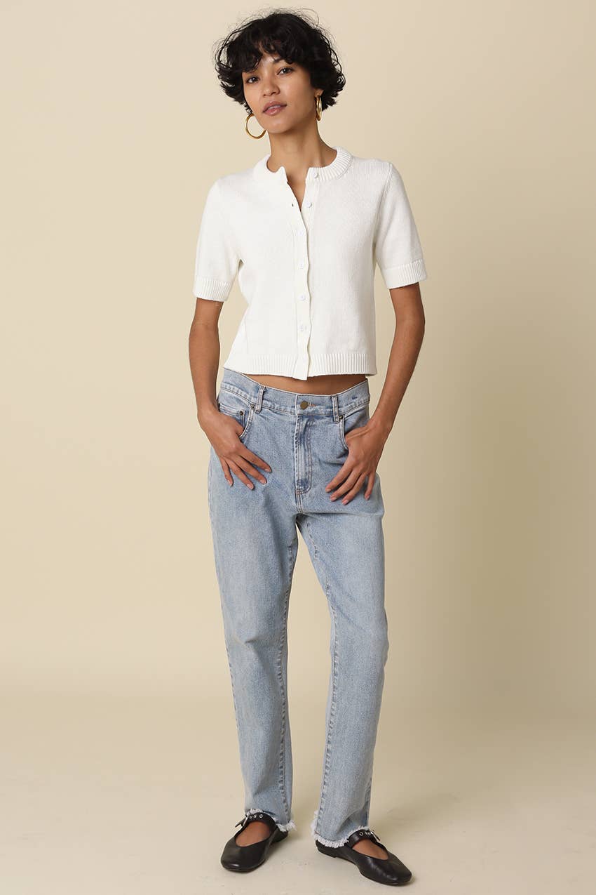 Leia Short Sleeve Knit Top