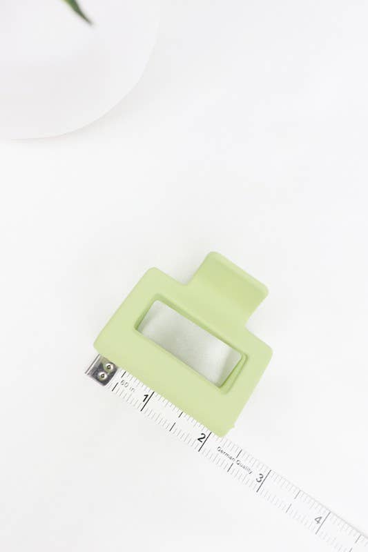 Small Matte Cut Out Rectangle Hair Claw Clip