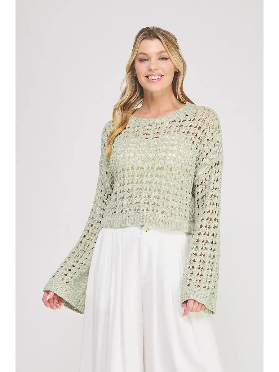 Lorynn Crochet Sweater Top