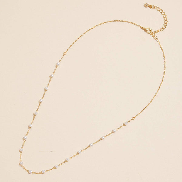 Pearl Link 18K Gold Dipped Necklace