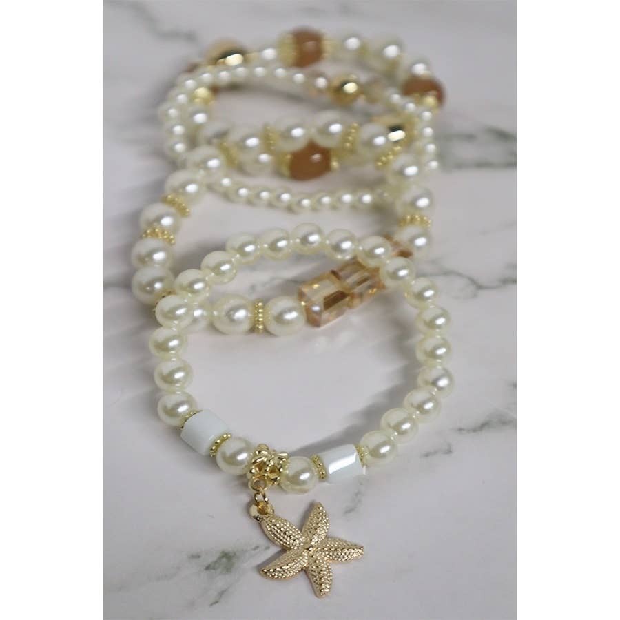 Pearl Stackable Beaded Bracelet