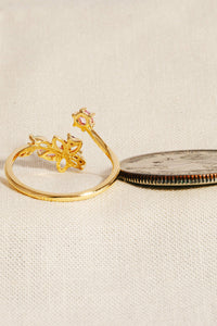 Floral Open Twist Ring