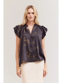 Perry Ruffle Sleeve Blouse