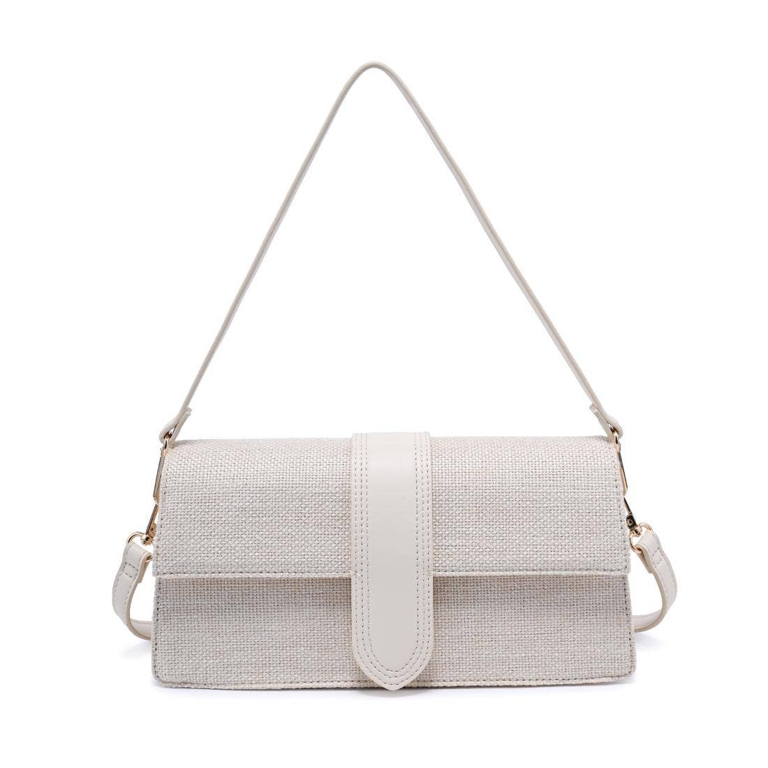 Violet Straw Monotone Crossbody