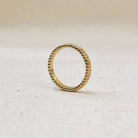 Double Beaded Band Ring Gold Filled