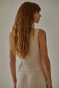Mia Ribbed Sweater Sleeveless Top