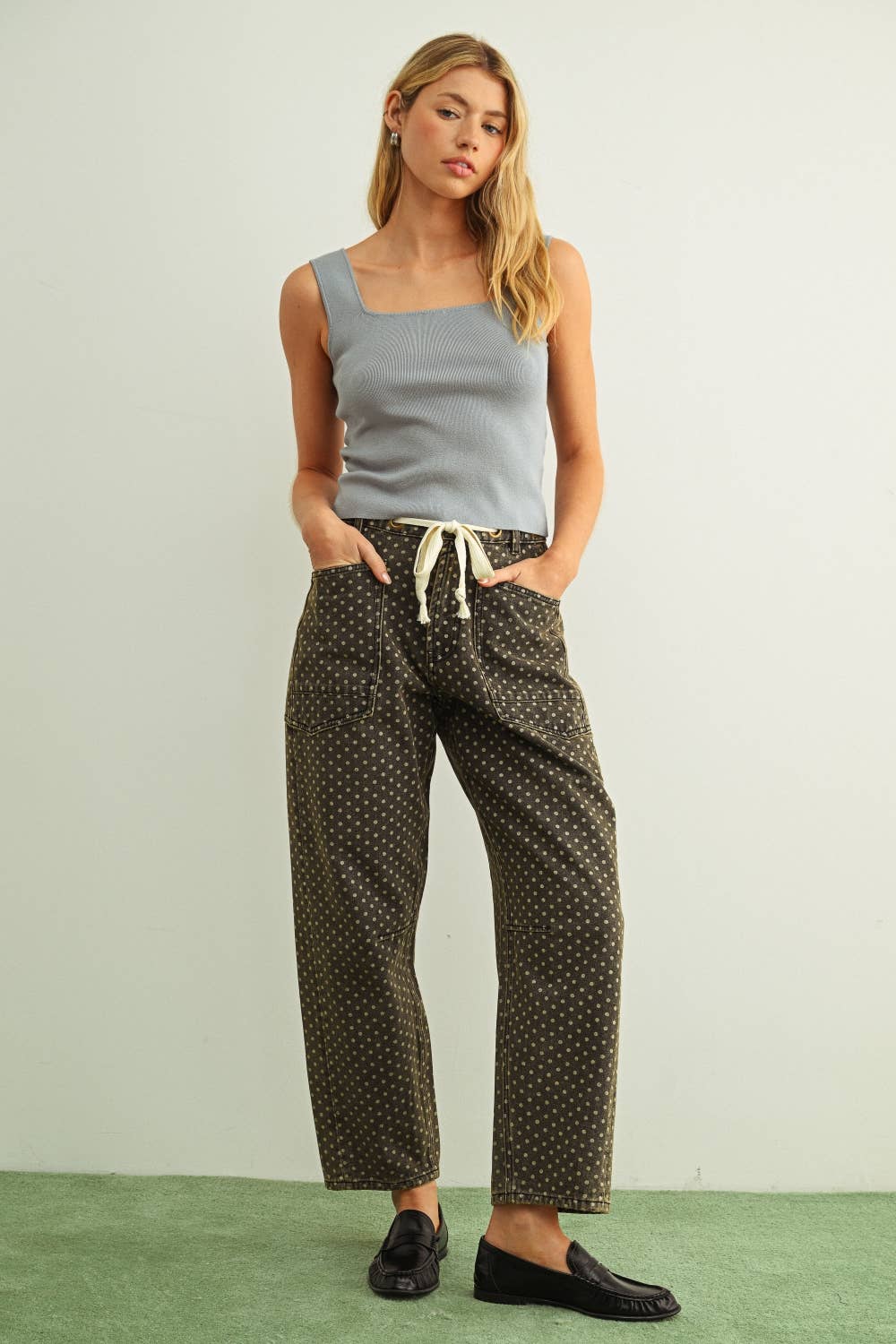 Bailey Polka Dot Barrel Jeans