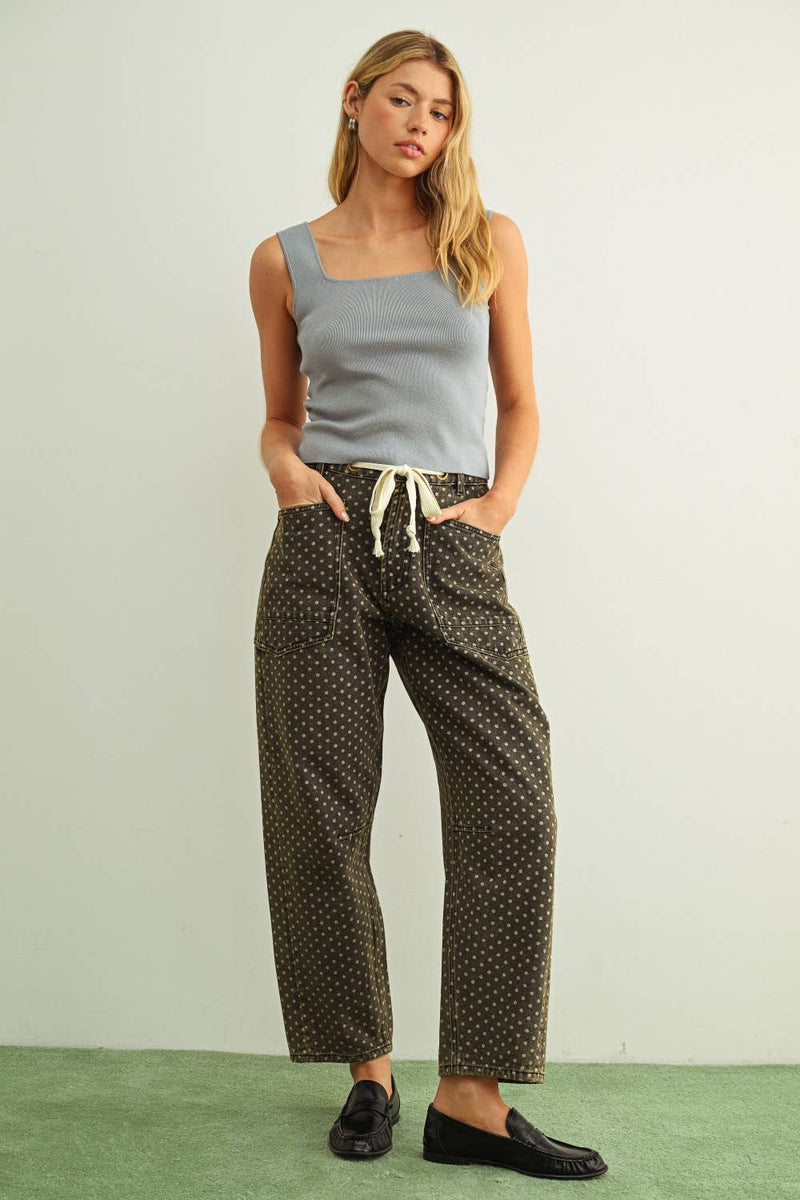 Bailey Polka Dot Barrel Jeans
