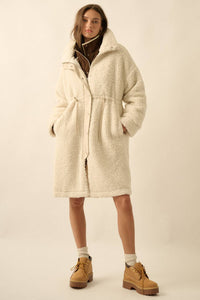Shearling Knee-Length Coat
