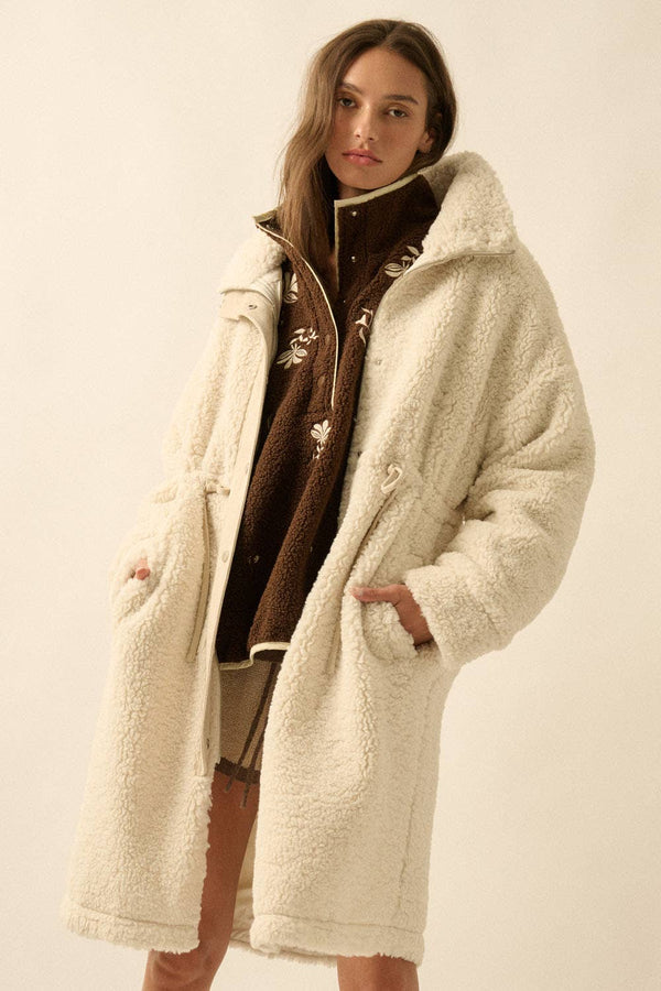 Shearling Knee-Length Coat