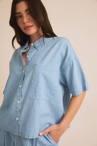 Calia Striped Chambray Shirt