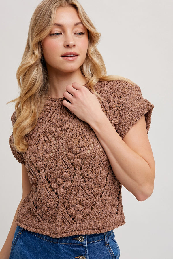 Ivy Knit Sweater- Mocha
