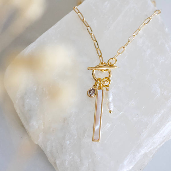 Mother of Pearl Charm Necklace 