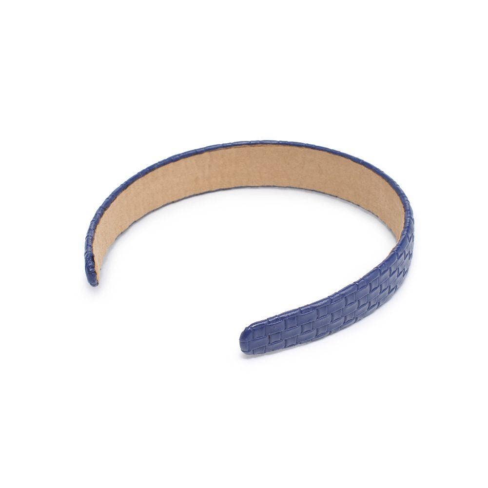 Embossed Woven Vegan Leather Headband