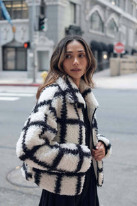 Check-Print Fleece Jacket