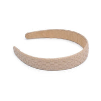 Embossed Woven Vegan Leather Headband