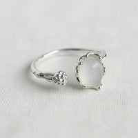 Vintage White Agate Ring