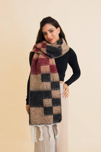 Checkered Oversized Scarf