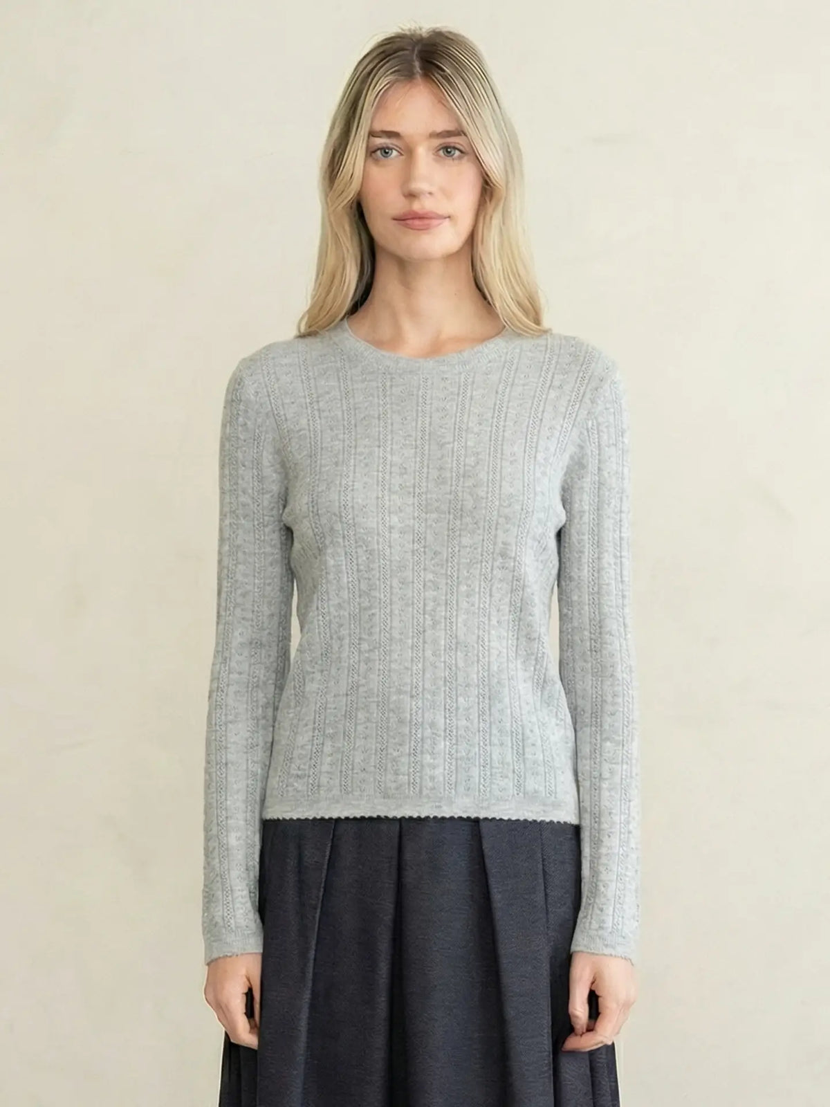 Nellie Pointelle Knit Top